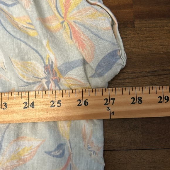 Faherty Hemp Floral Button Up Short sleeve Collared Shirt Size XL - Picture 7 of 8